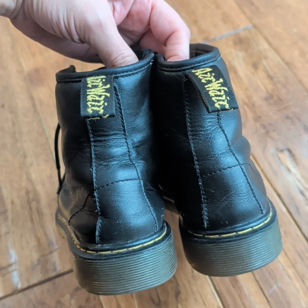 Dr. Martens 1460 J Black Leather Lace-Up Boots